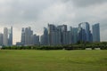 Singapore : Jan 27th 2018 SingaporeÃ¢â¬â¢s commercial skyline view from marina South Pier